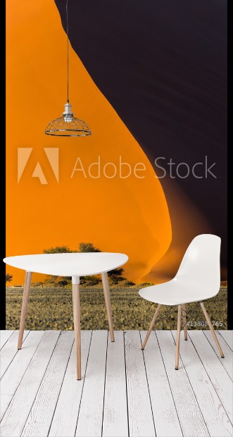 Picture of Famous red dune 40 and acacia tree at the foot of it Sunrise in Sossusvlei Namib Naukluft National Park Namibia